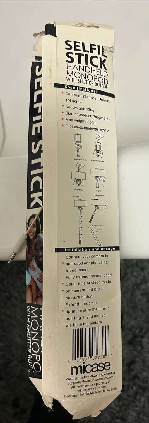 Mercase Selfie Stick Handheld Monopod with Shutter Button - photo 2