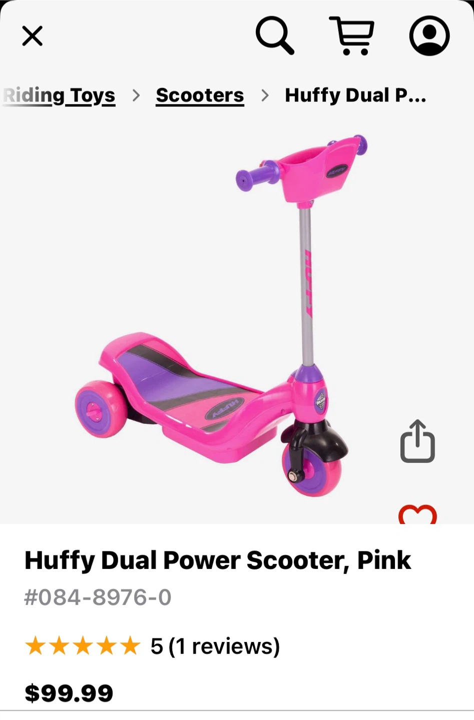 Huffy Dual Power Scooter - Pink - photo 2