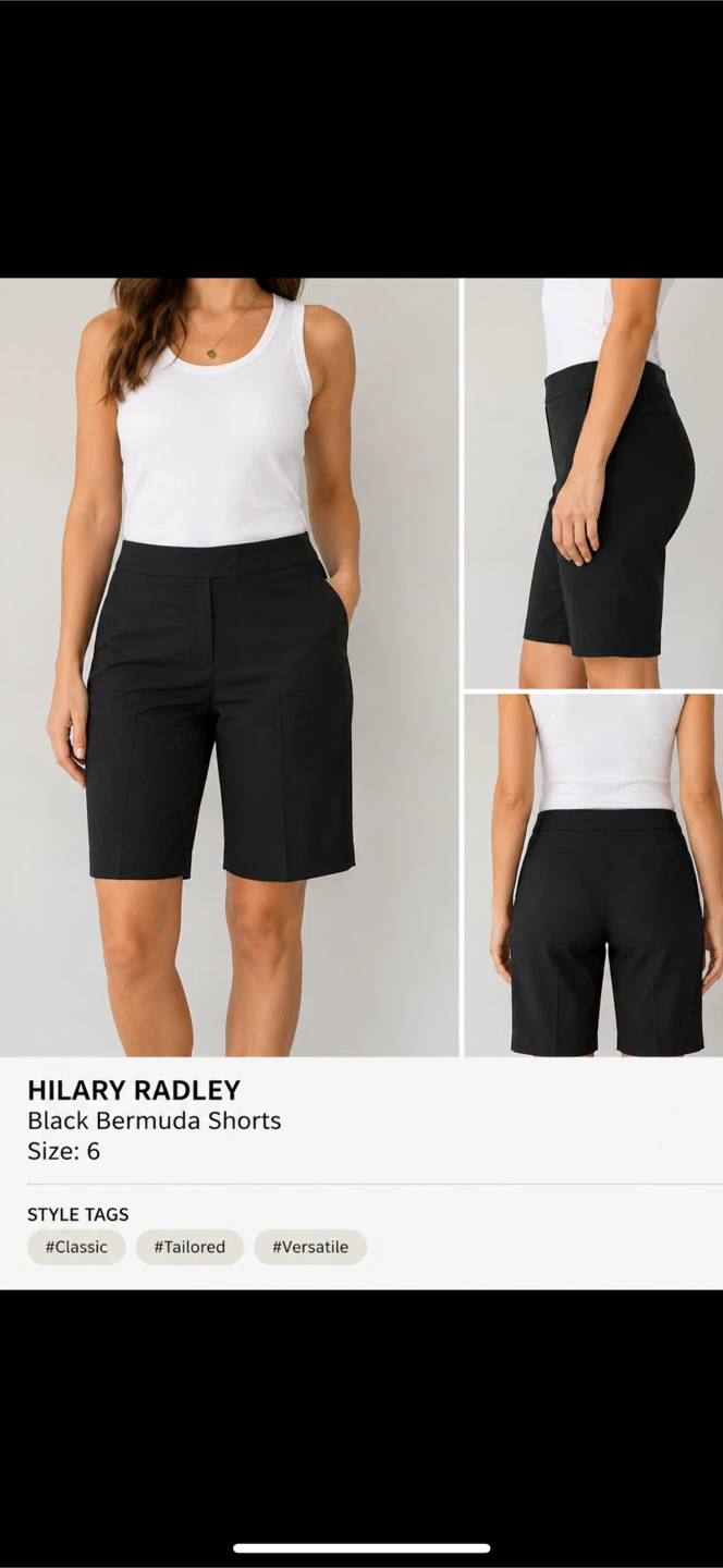 Hilary Radley Women's Black Shorts Size 8