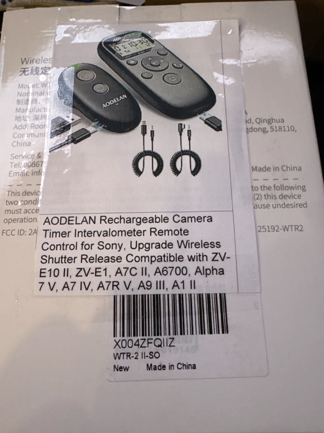 AODELAN Rechargeable Camera Timer Intervalometer Remote for Sony