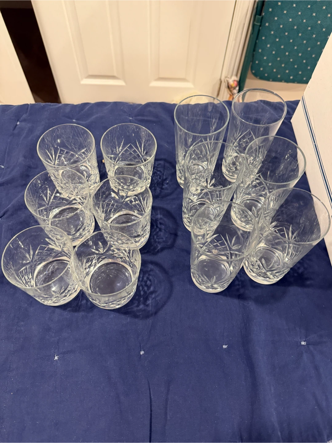 Crystal Cut Glass Tumblers and Highball Glasses Set - photo 4