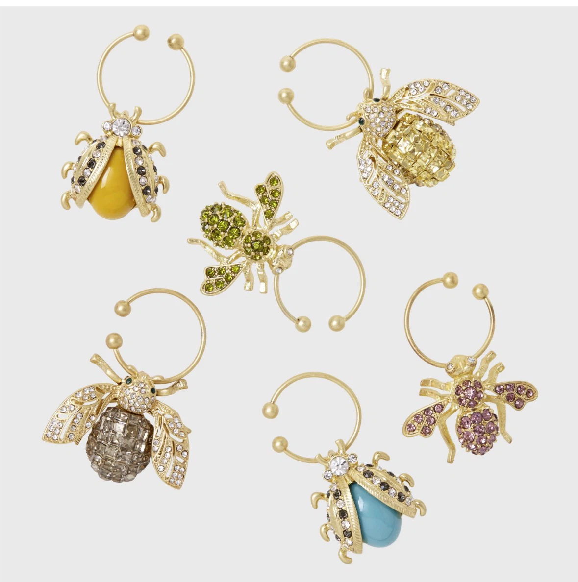 Joanna Buchanan Bedazzled bee wine charm set