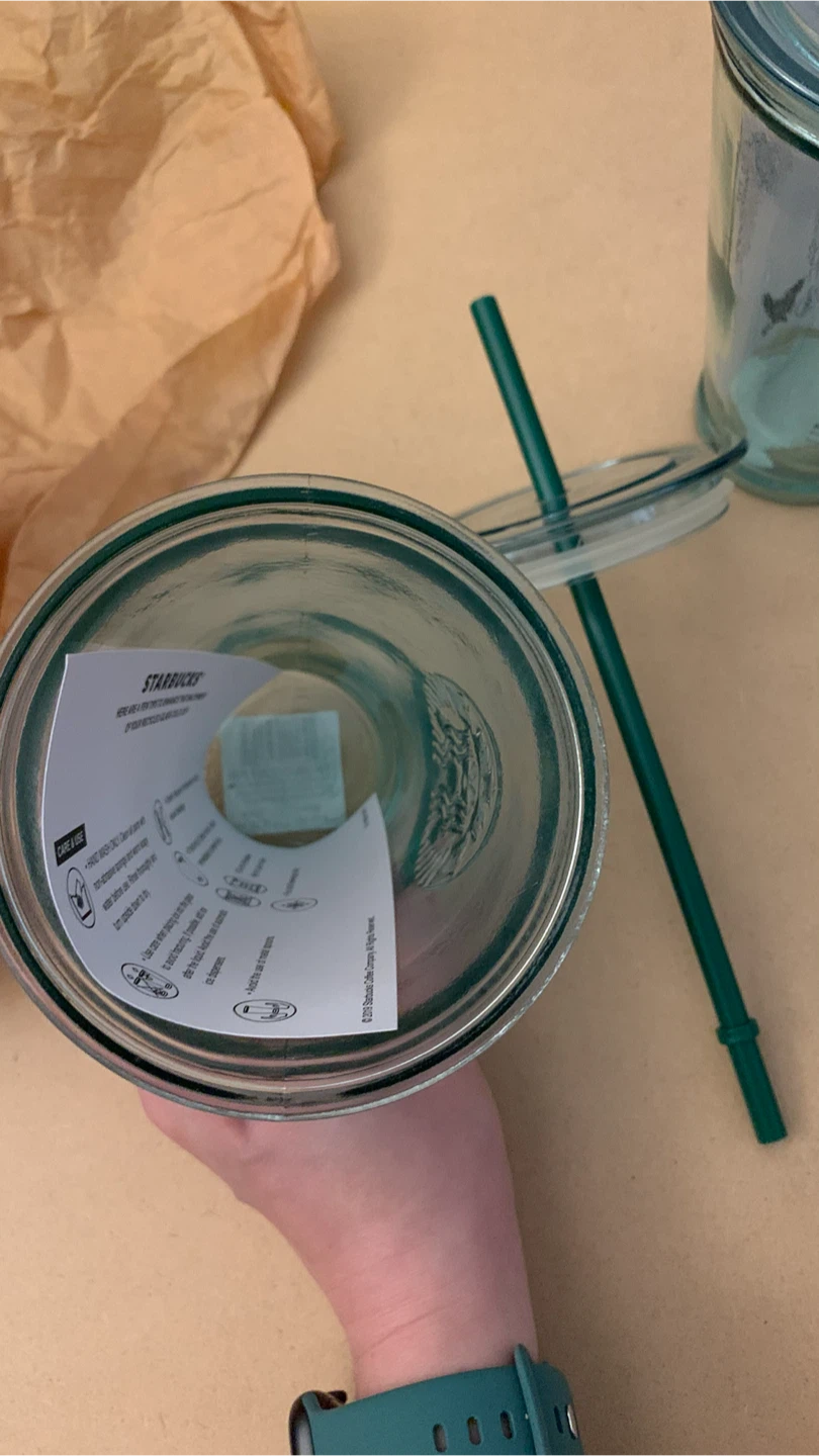Starbucks Recycled Glass Cold Cups with Lids - photo 2