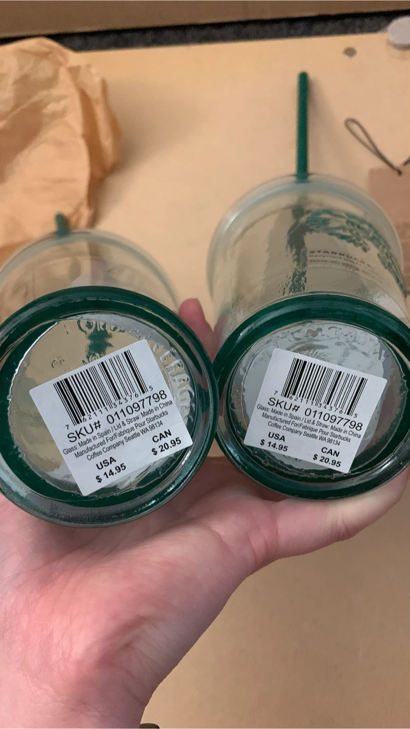 Starbucks Recycled Glass Cold Cups with Lids - photo 3