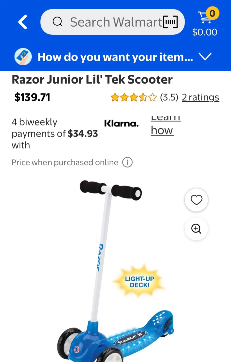 Razor Blue 3-Wheel Scooter - photo 2