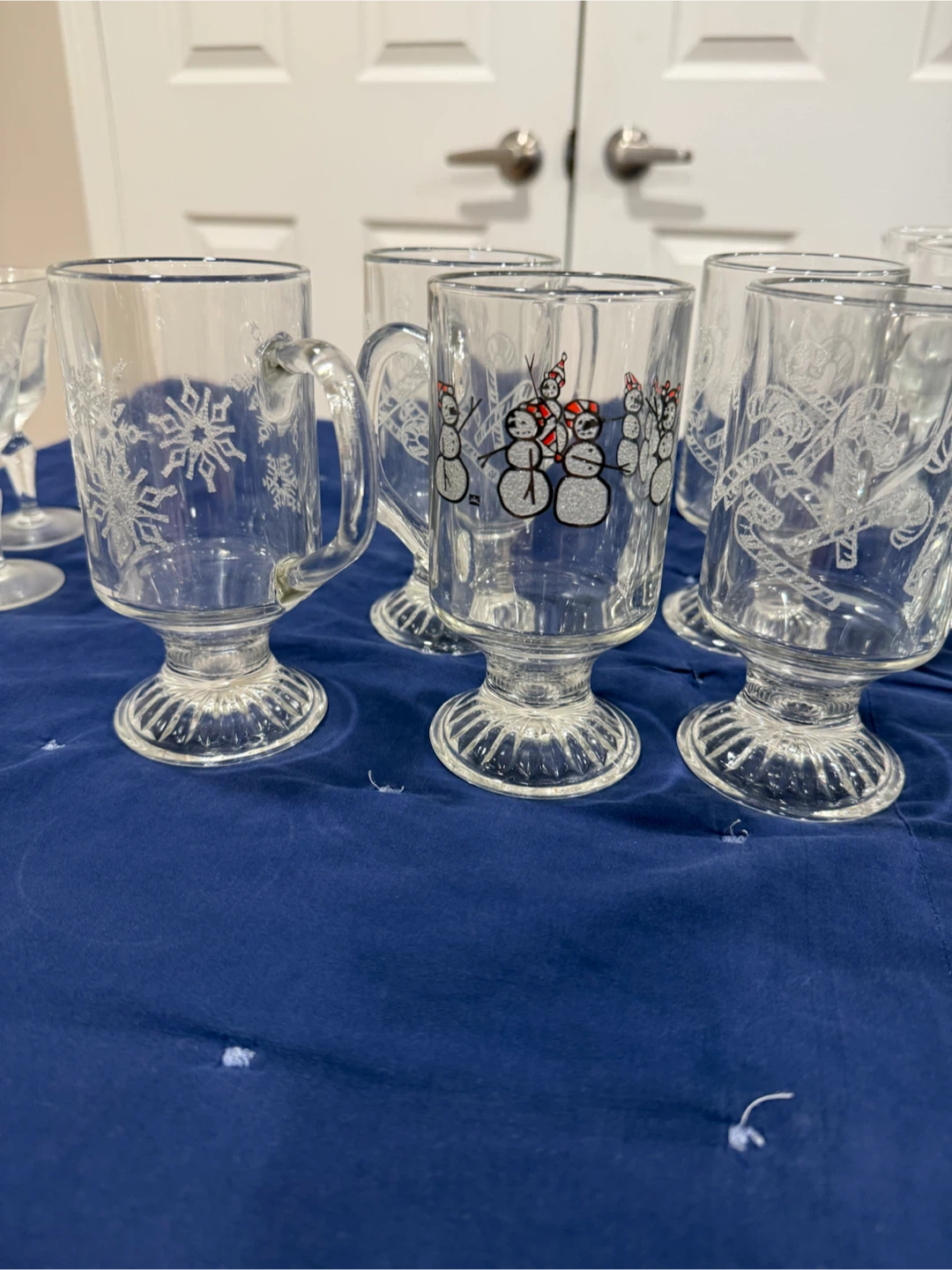 Set of 5Glass Footed Mugs - Holiday Designs - photo 4