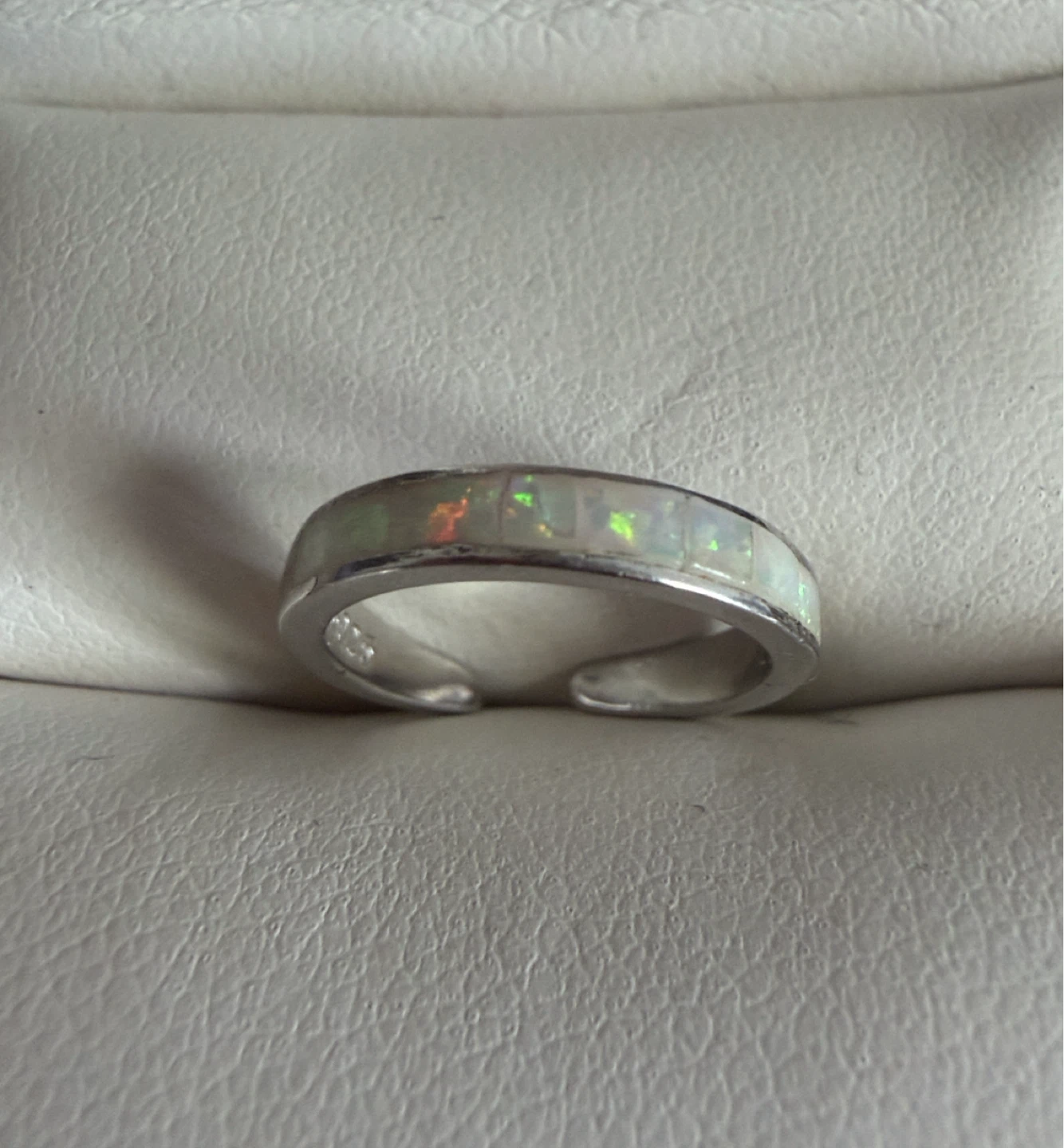 Sterling Silver Opal Inlay Toe Ring