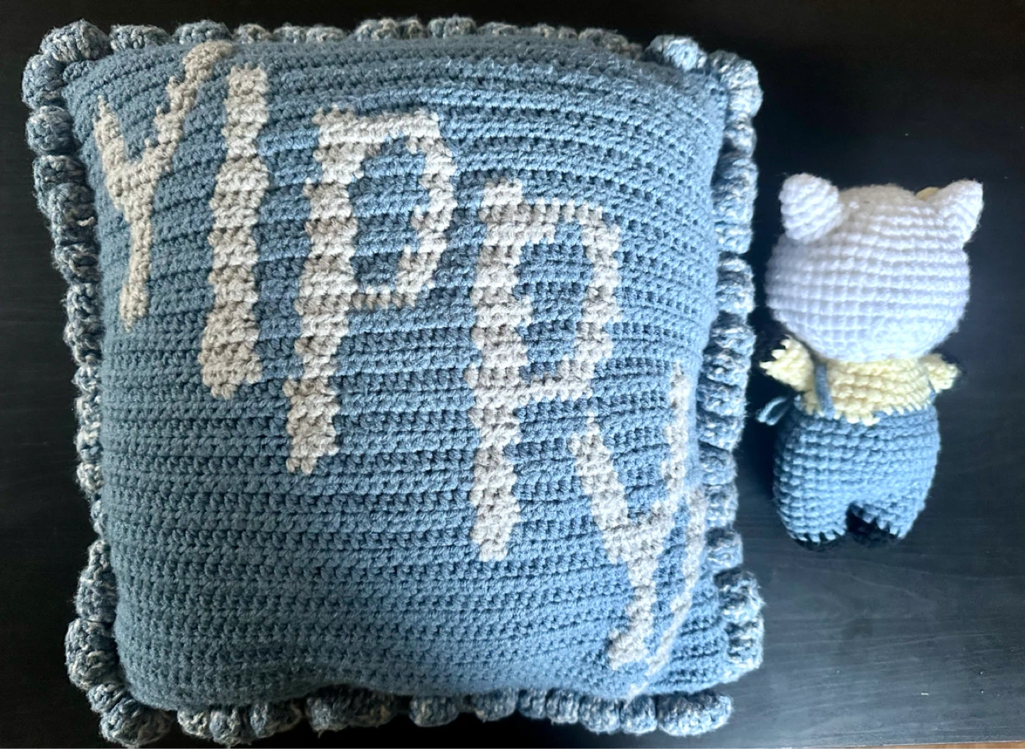 Hand-Crocheted Pillow and Hello Kitty - photo 3