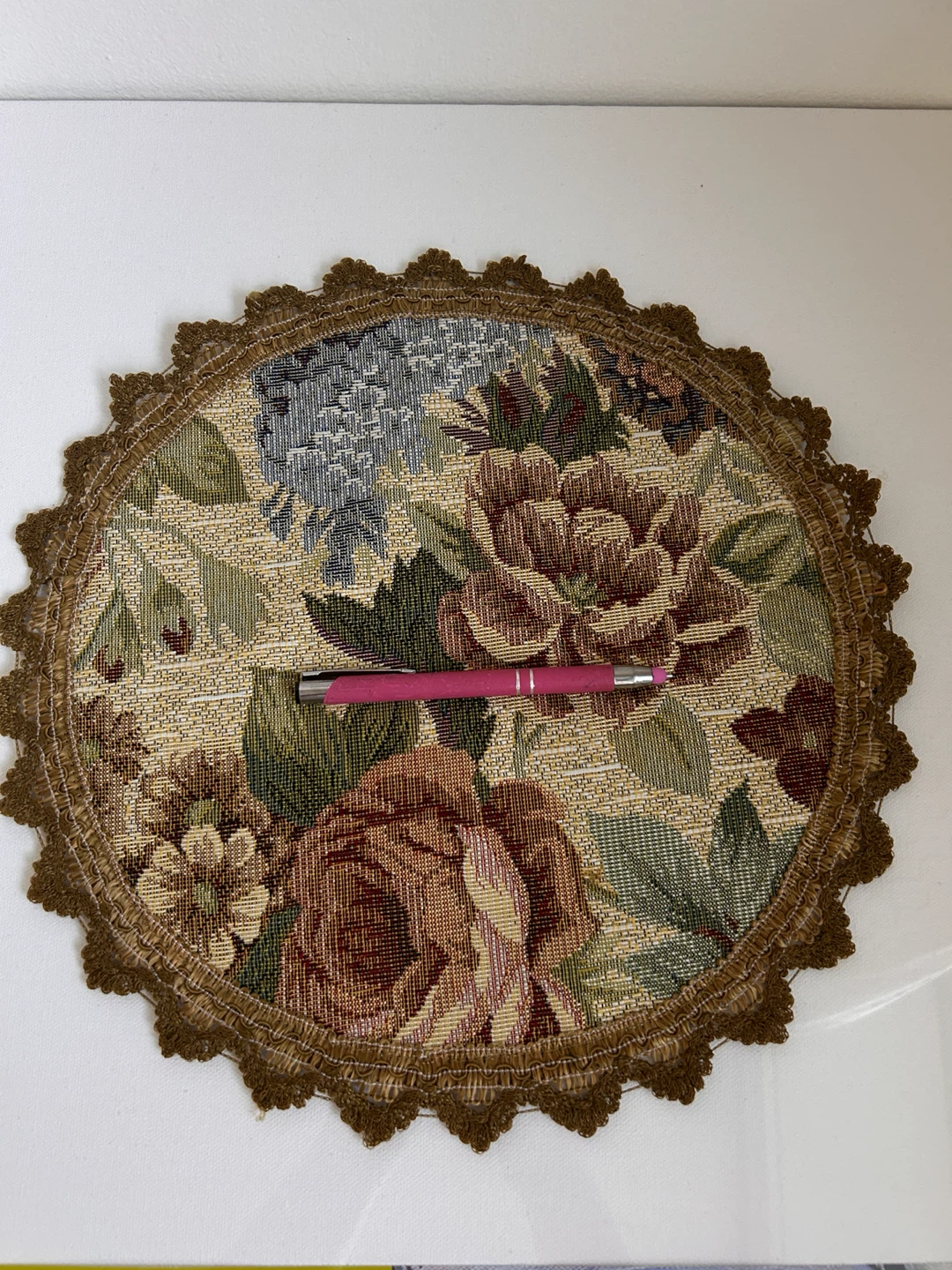 Floral Doily with Lace Trim