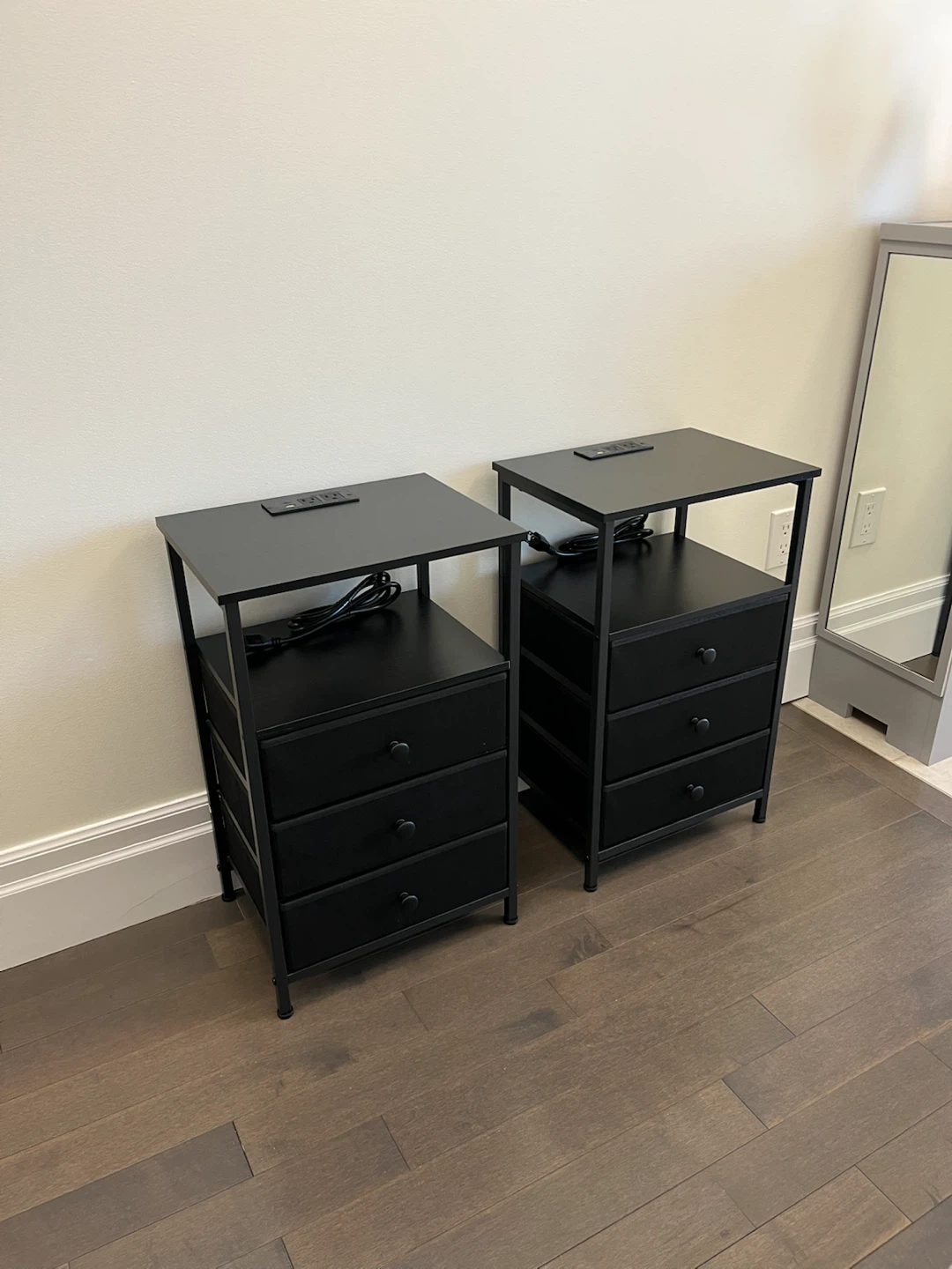 New Set of Stands w/ 3 Drawers & Charging Station