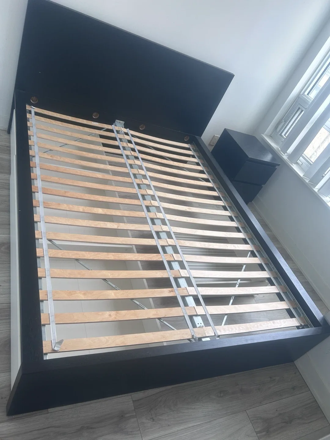 IKEA MALM Queen Bed Frame - Dark Brown Veneer