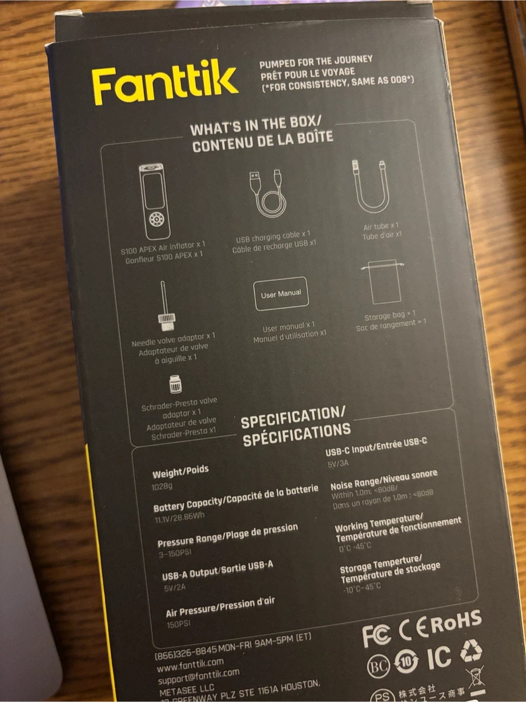 Fanttik S100 APEX Air Inflator Portable Pump - photo 2