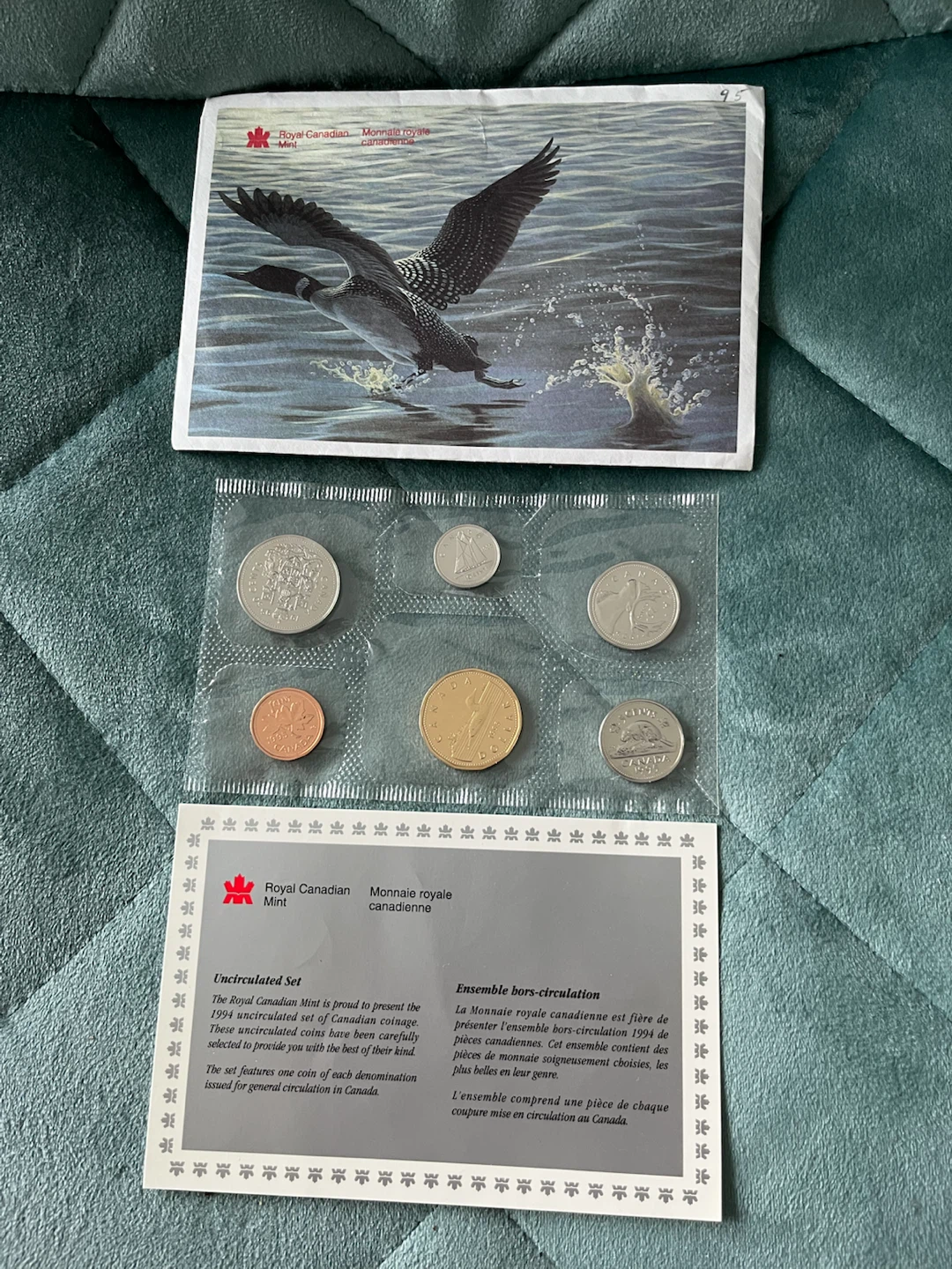 1995 Royal Canadian Mint Uncirculated Coin Set - photo 2