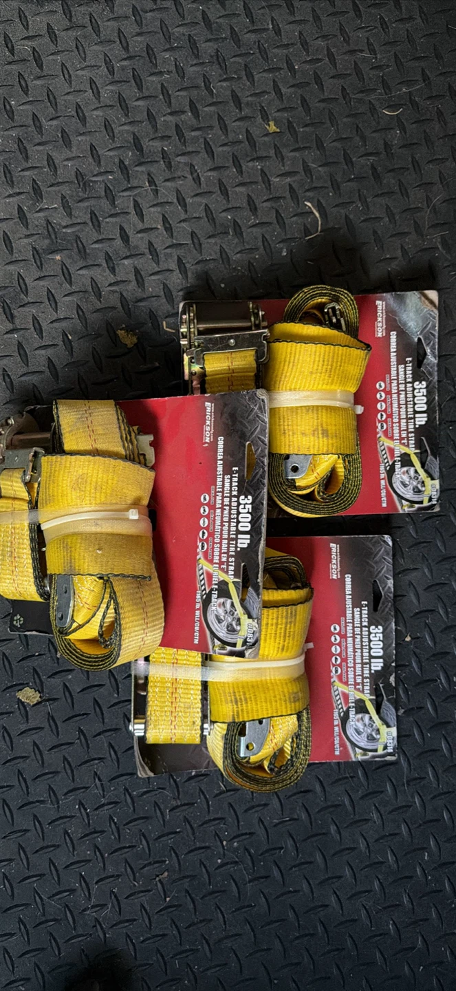3 NEW Erickson 3500 lb E-Track Ratchet Tie Down Straps