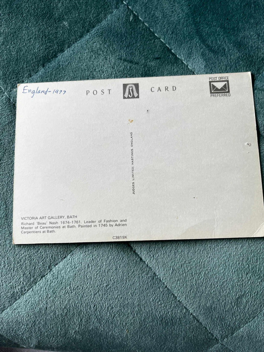 Victoria Art Gallery Postcard - Richard Beau Nash - photo 2