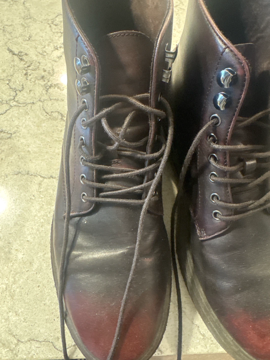 ALDO Men’s Ankle Boots –Burgundy, Size 12 – Very Good Condition - photo 2