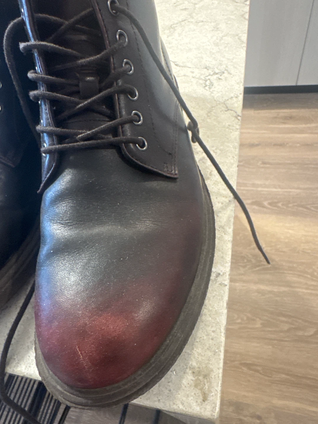 ALDO Men’s Ankle Boots –Burgundy, Size 12 – Very Good Condition - photo 3
