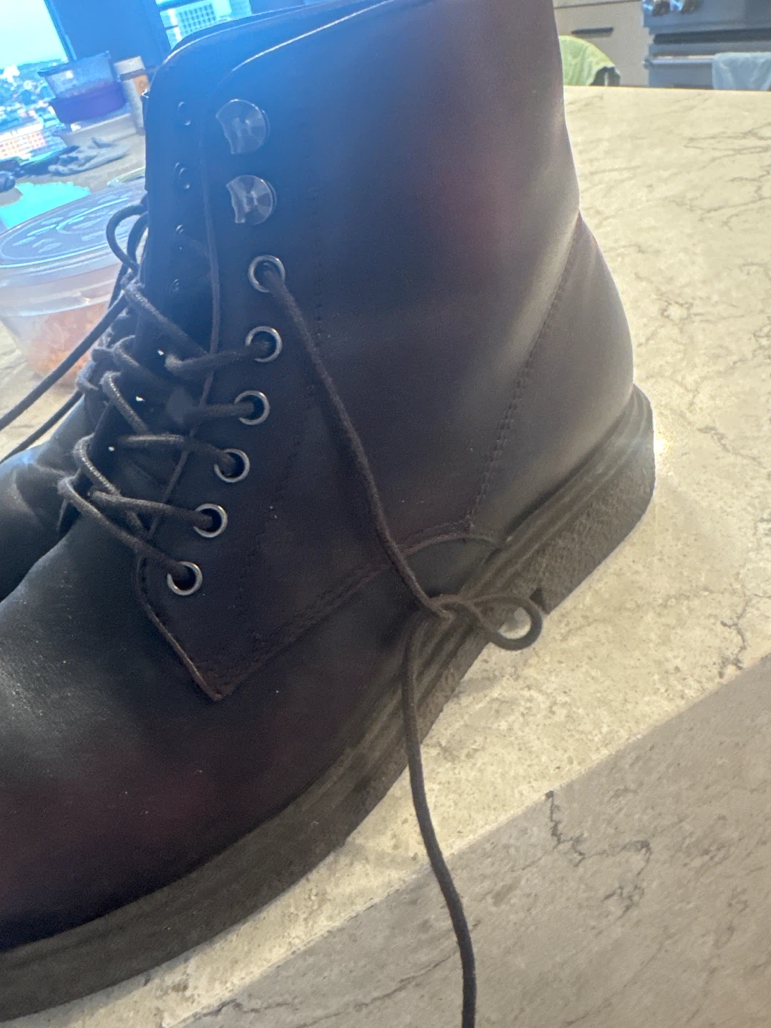 ALDO Men’s Ankle Boots –Burgundy, Size 12 – Very Good Condition - photo 4