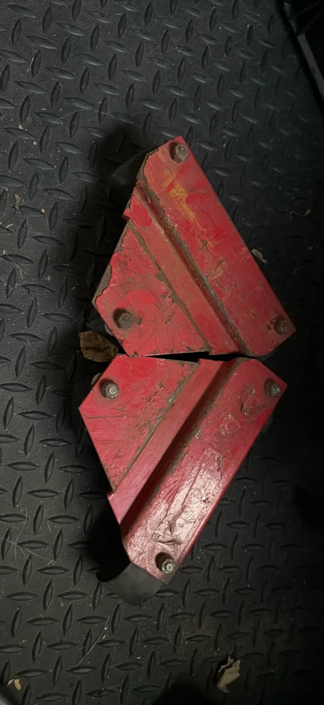 Red Metal Snowmobile Dollies