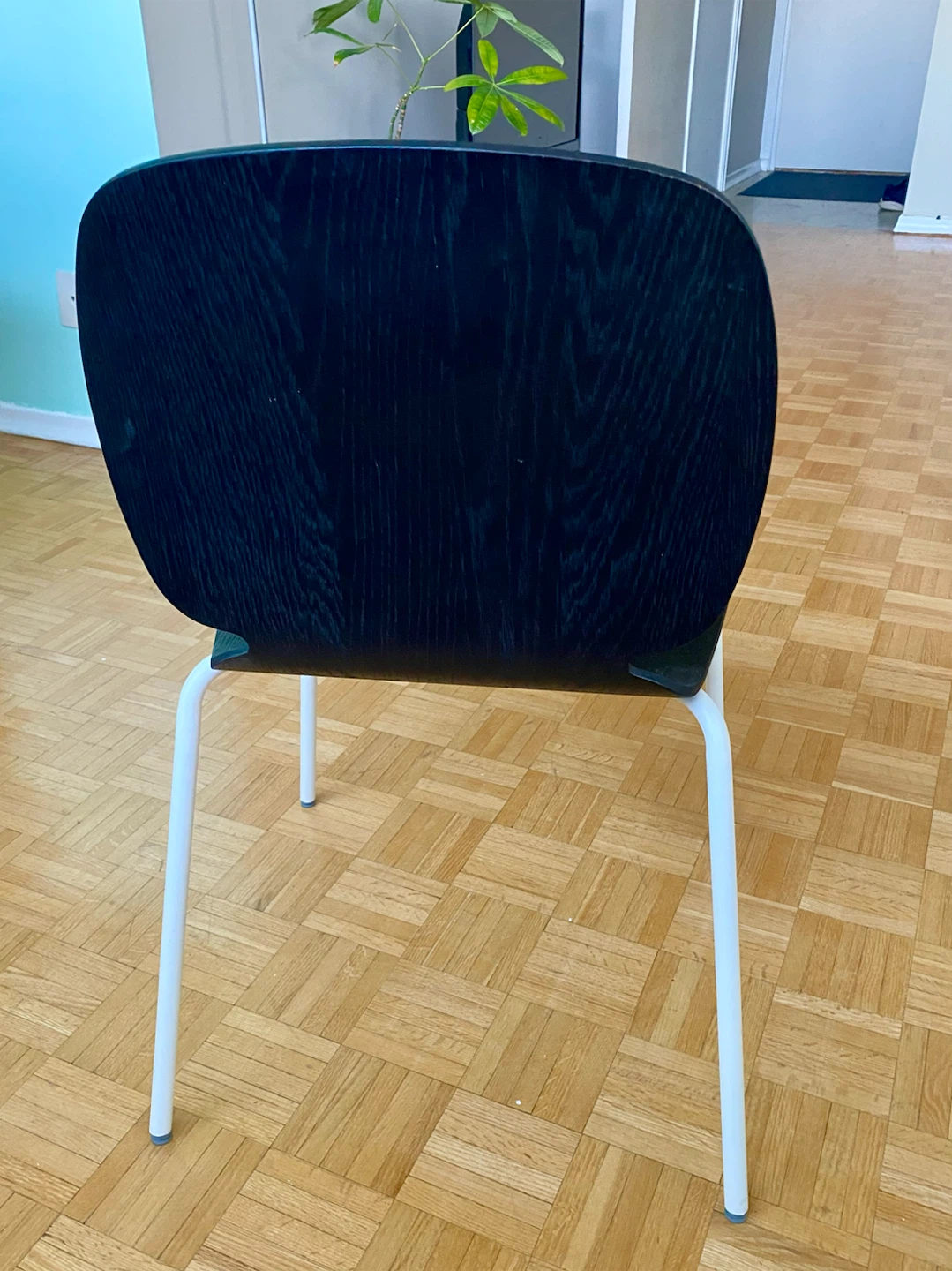 Black wood and white metal desk chair (IKEA) - photo 3