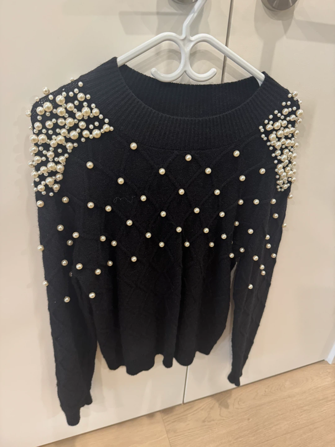 Black Beaded Sweater