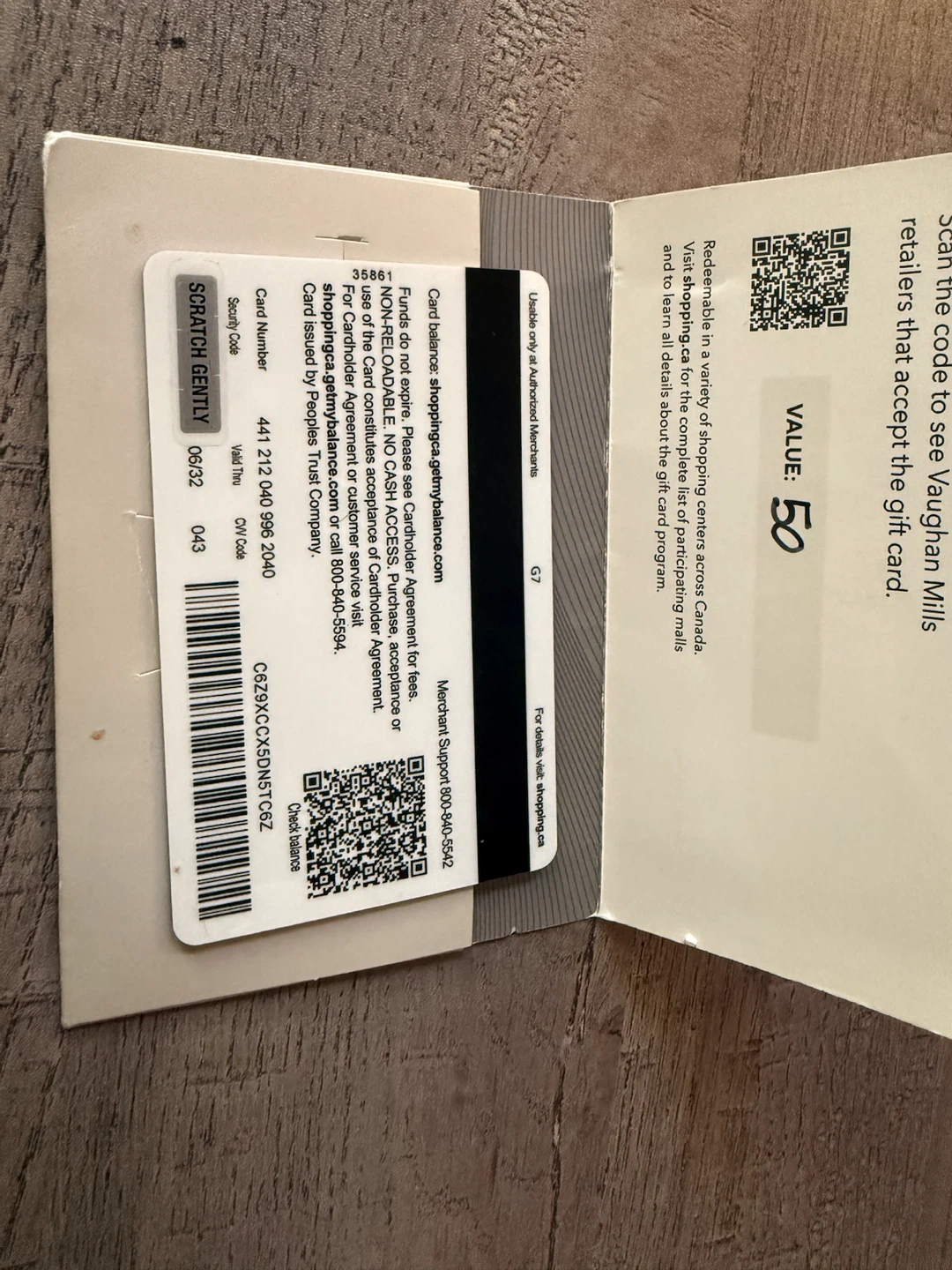 $50 Vaughan Mills Shopping Gift Card - photo 2