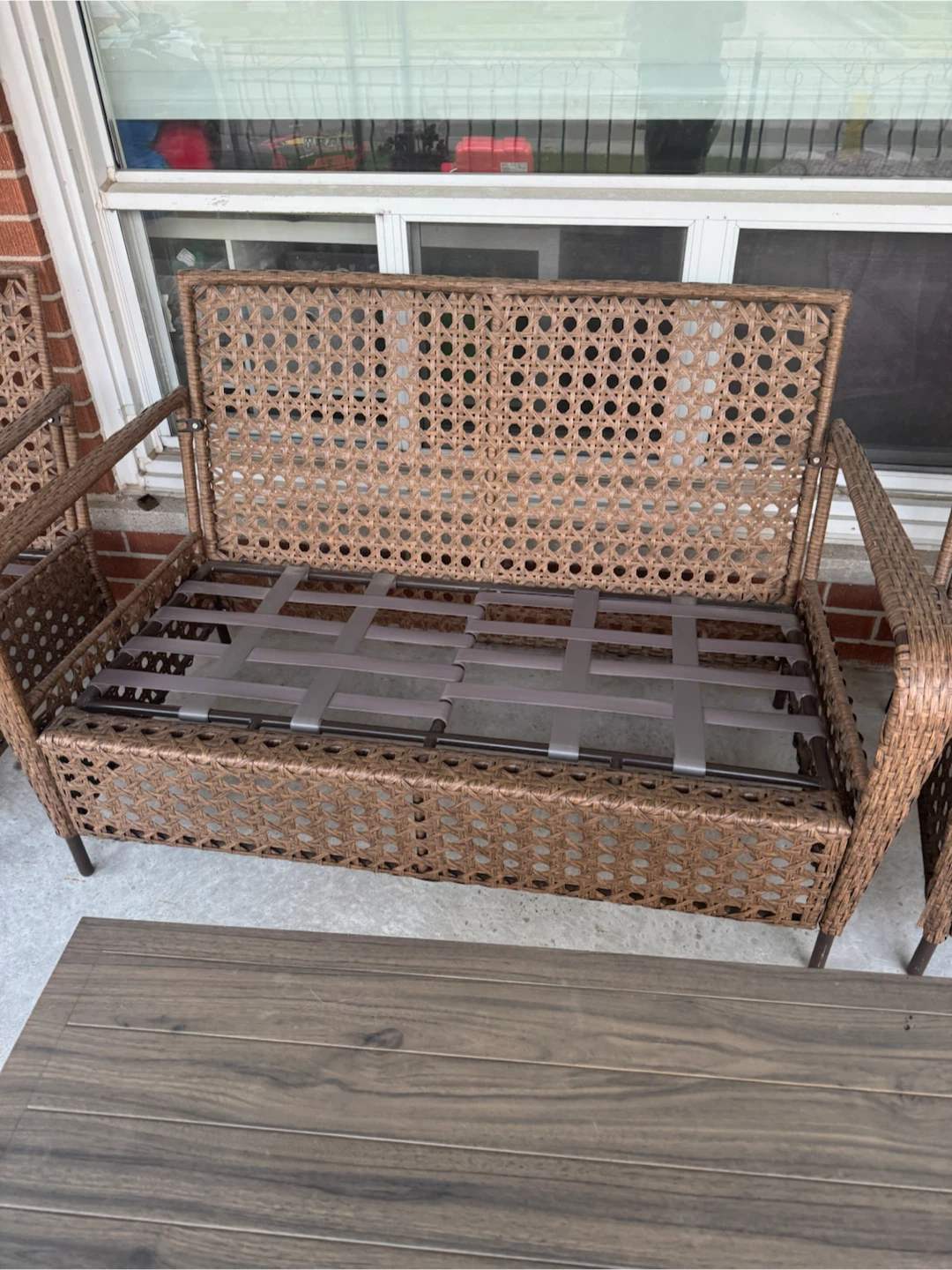 Wicker Patio Set - Loveseat, 2 Chairs & Table - photo 2