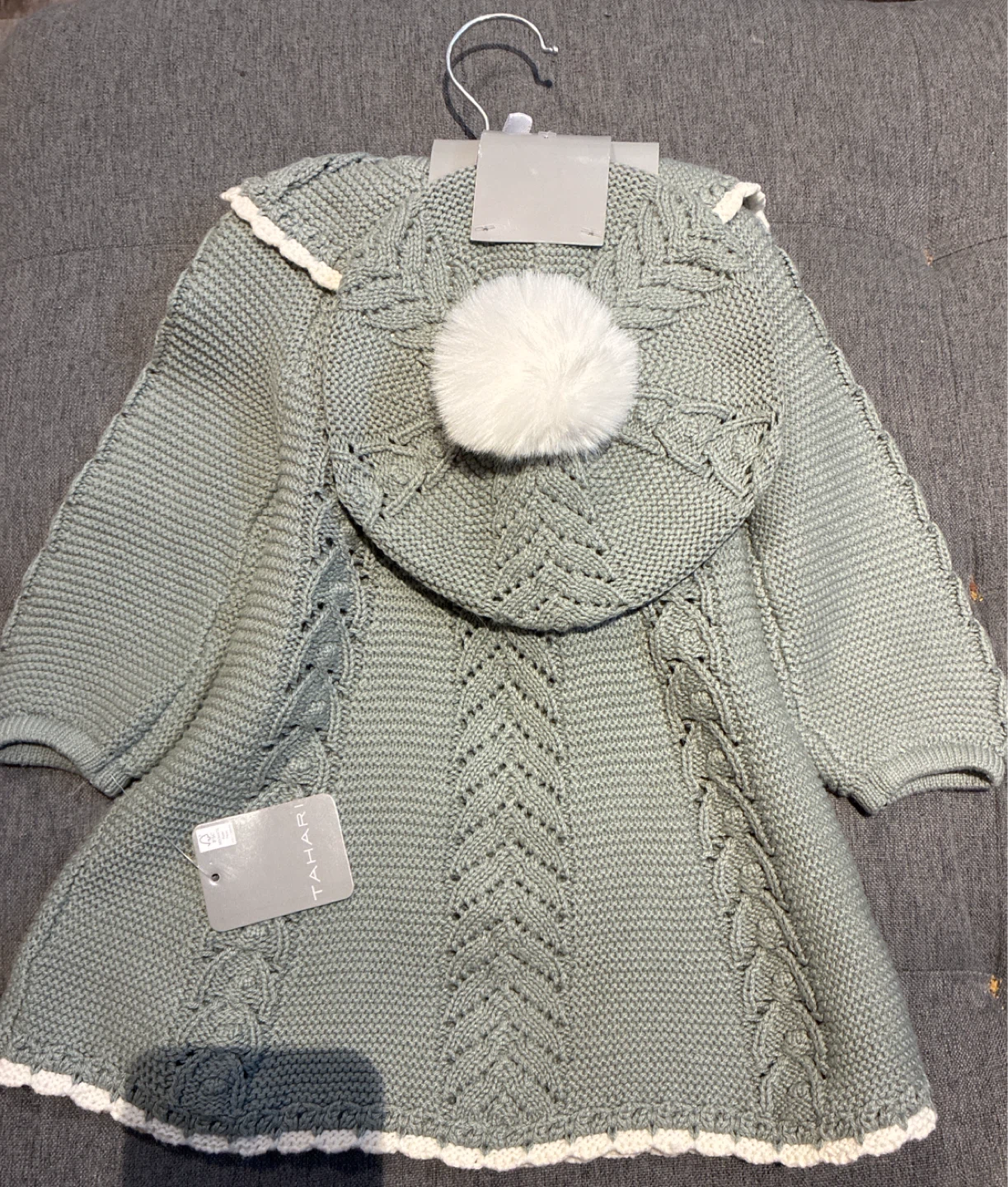 Tahari Baby Knit Dress & Hat Set - photo 2
