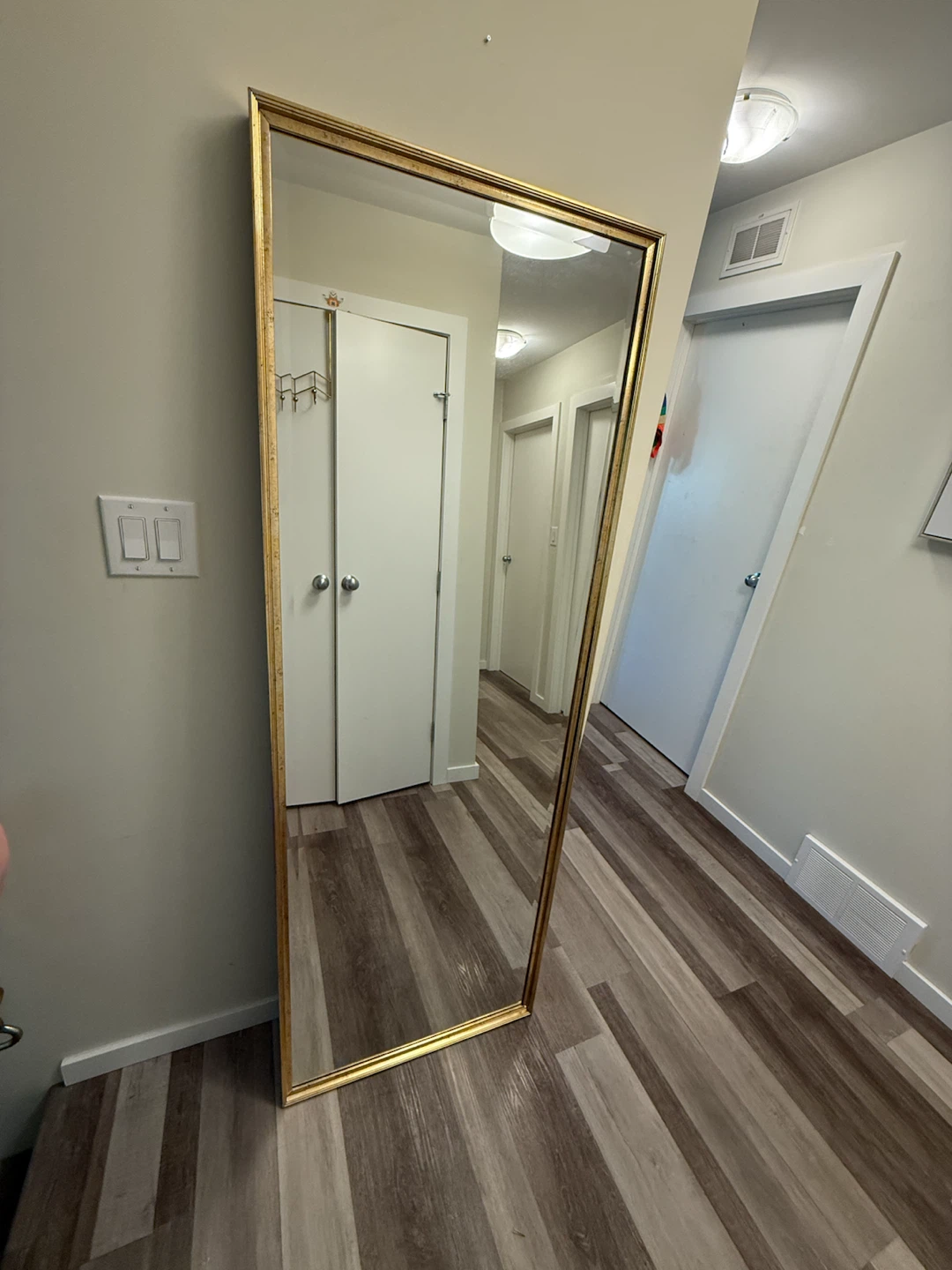 Full Length Gold Framed Mirror 71” x 26”