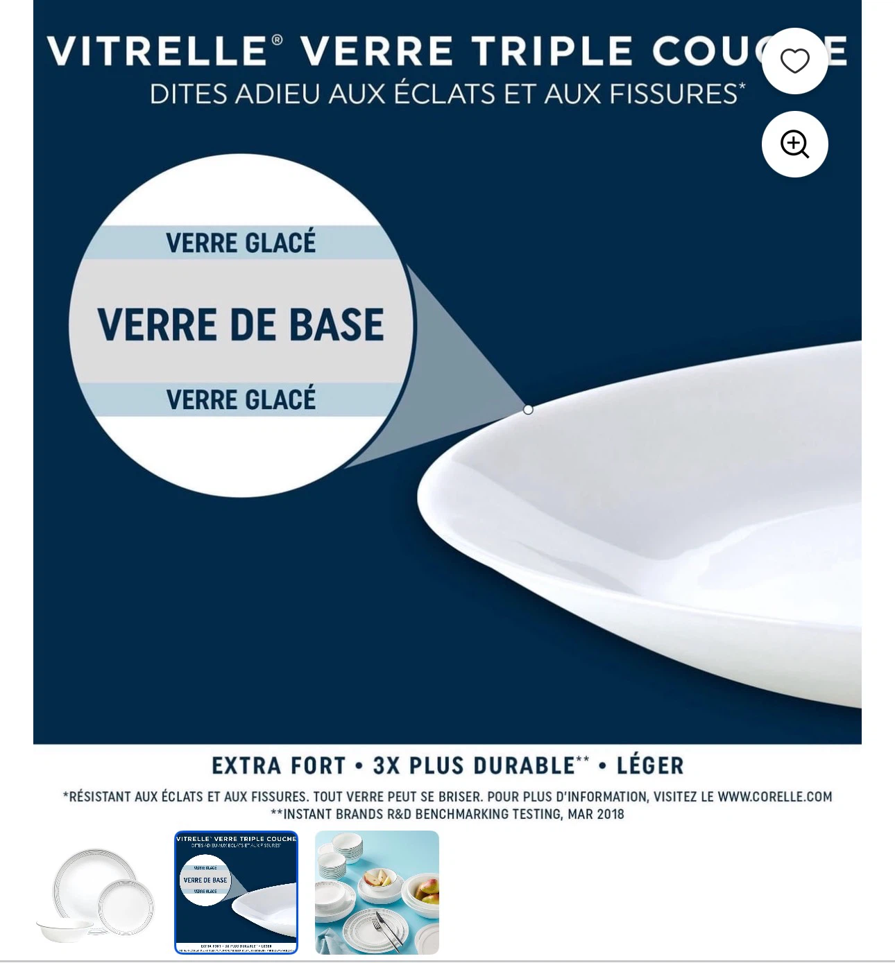 Corelle Mystic Grey Dots and Bands 4-Piece Dinnerware Set - photo 2