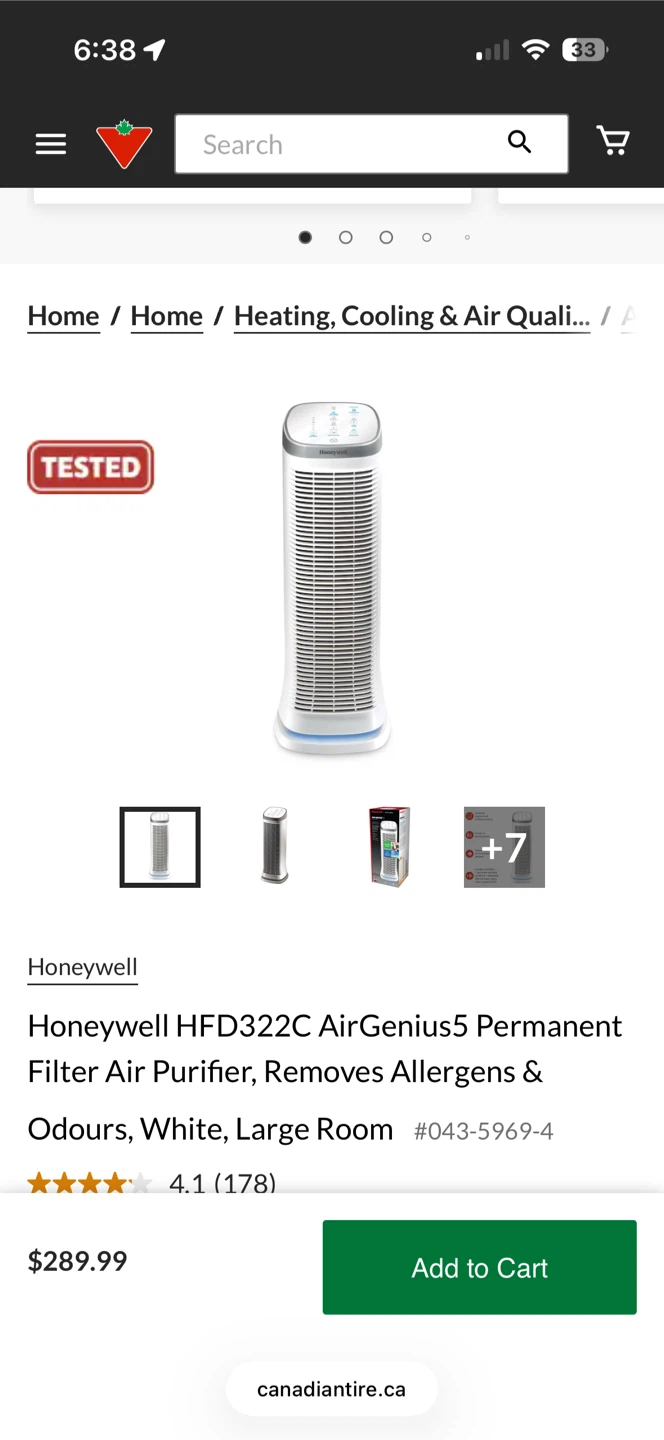 Honeywell HFD322C AirGenius 5 Air Purifier