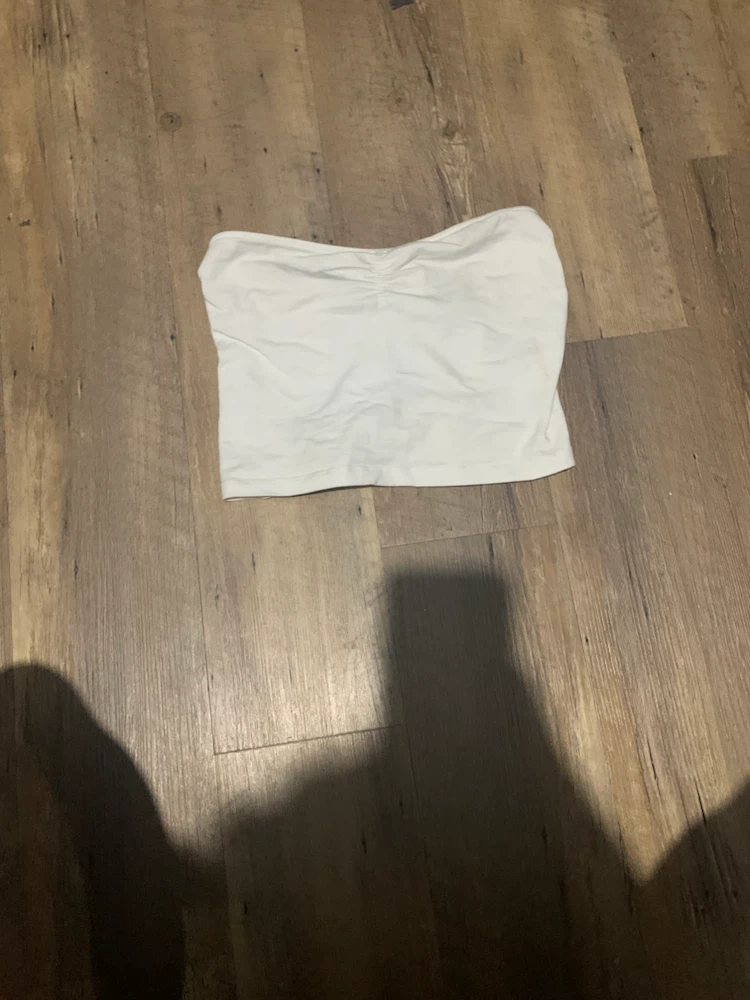 White Bandeau Top
