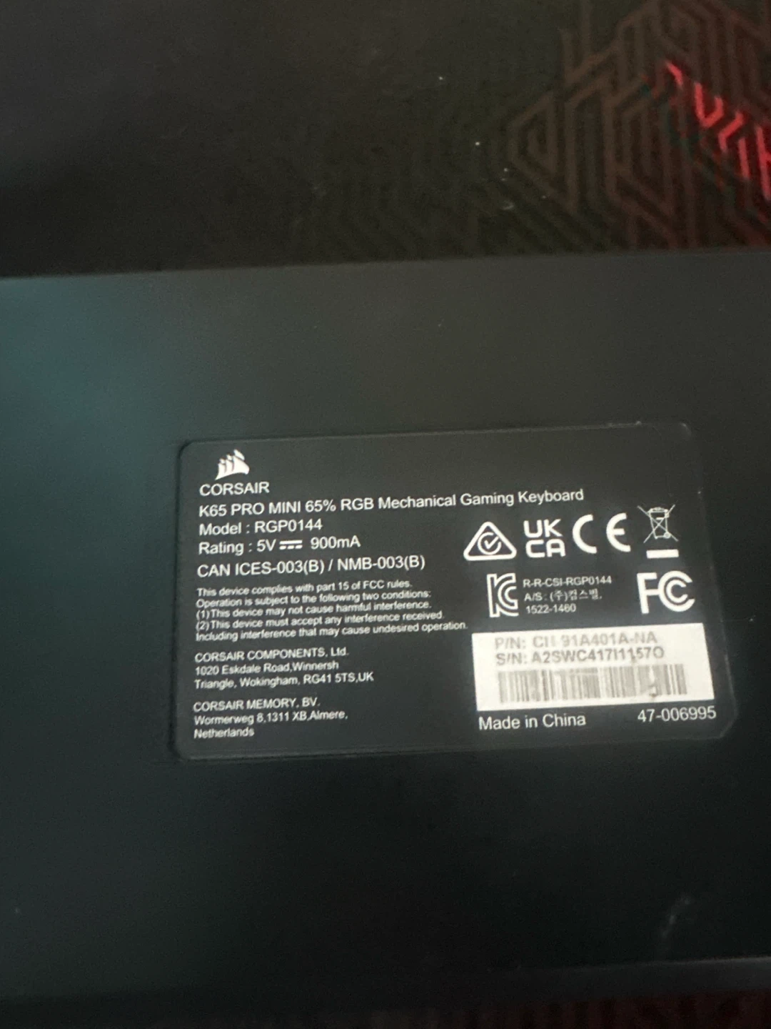 Corsair K65 PRO MINI RGB 65% Mechanical Gaming Keyboard - photo 2