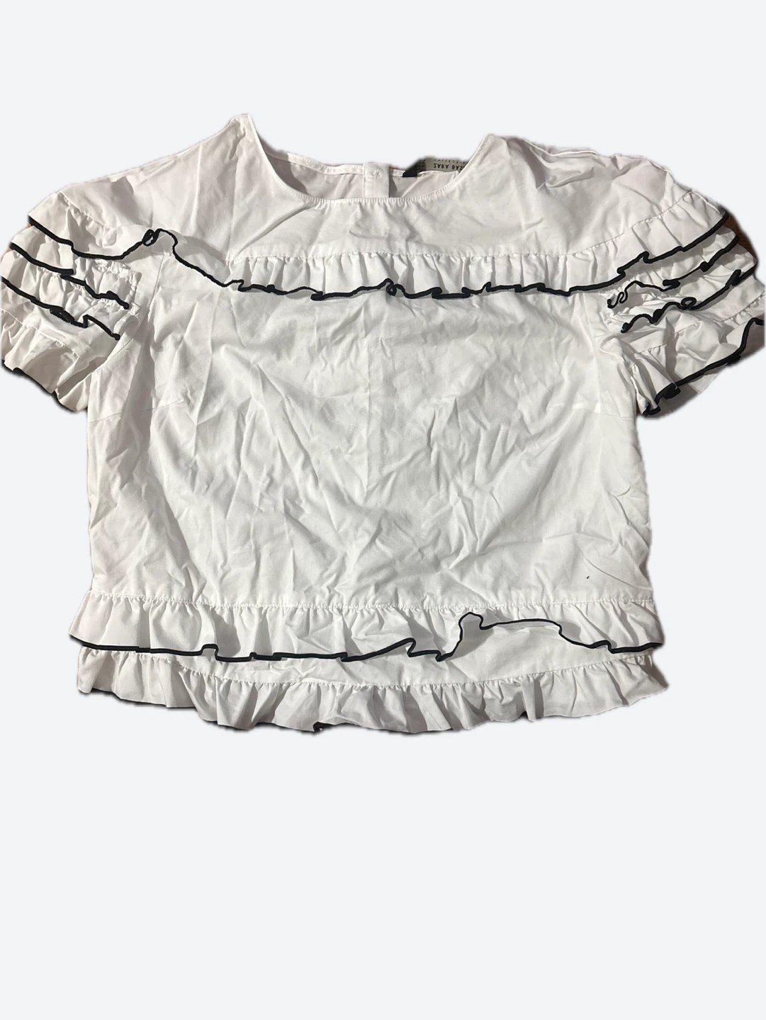 White top with black trim