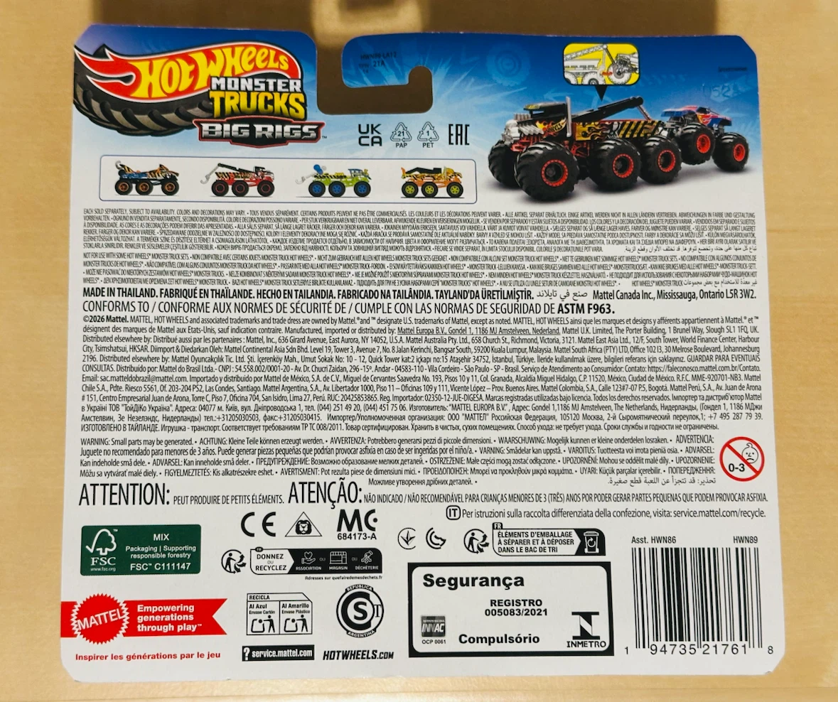 Hot Wheels Monster Trucks Big Rigs Bone Shaker Toy Truck - photo 2
