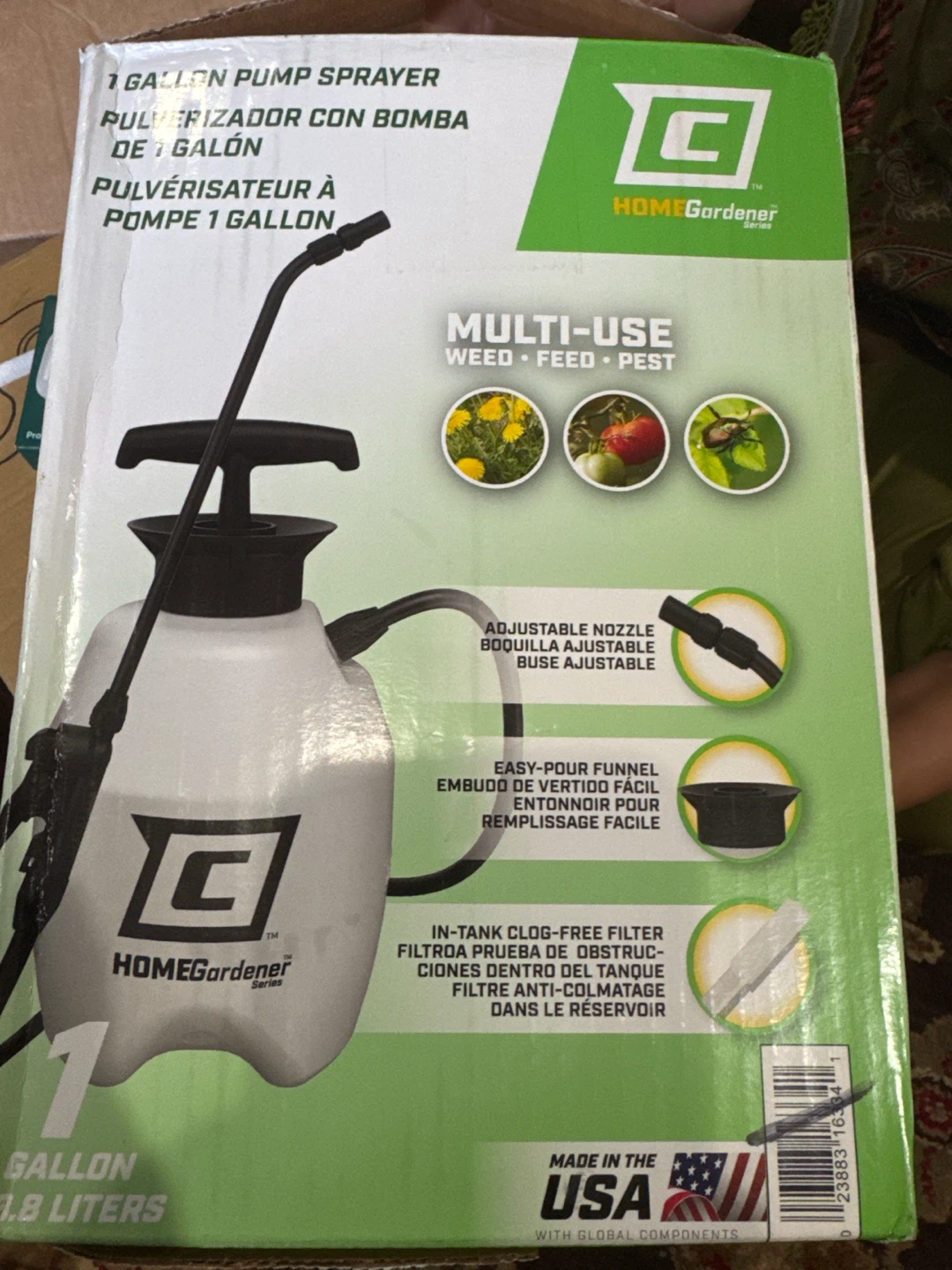 HOME Gardener 1 Gallon Pump Sprayer
