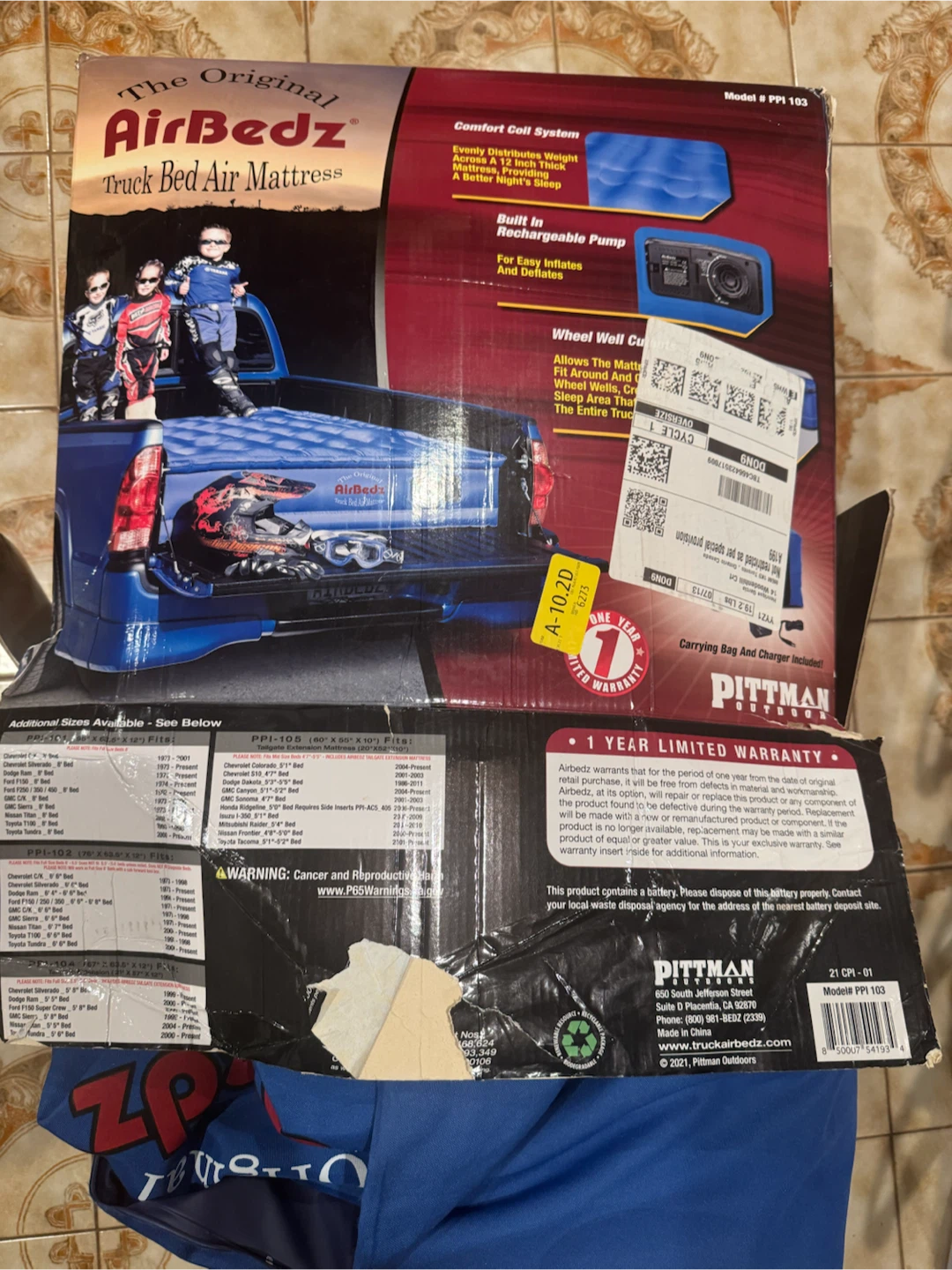 The Original AirBedz Truck Bed Air Mattress PPI 103