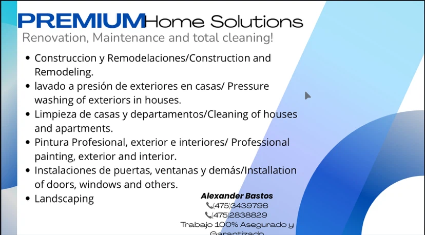 PREMIUM Home Solutions Renovation and Cleaning Services