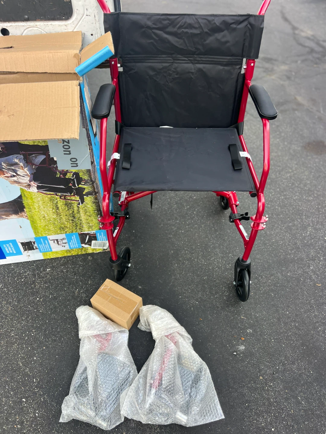 Medline Lightweight Transport Wheelchair MDS808200F3R