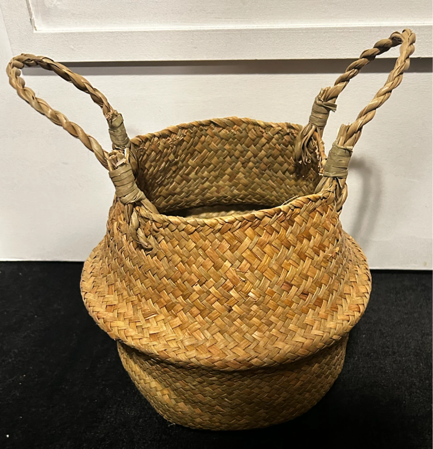 Seagrass Woven Basket with Handles