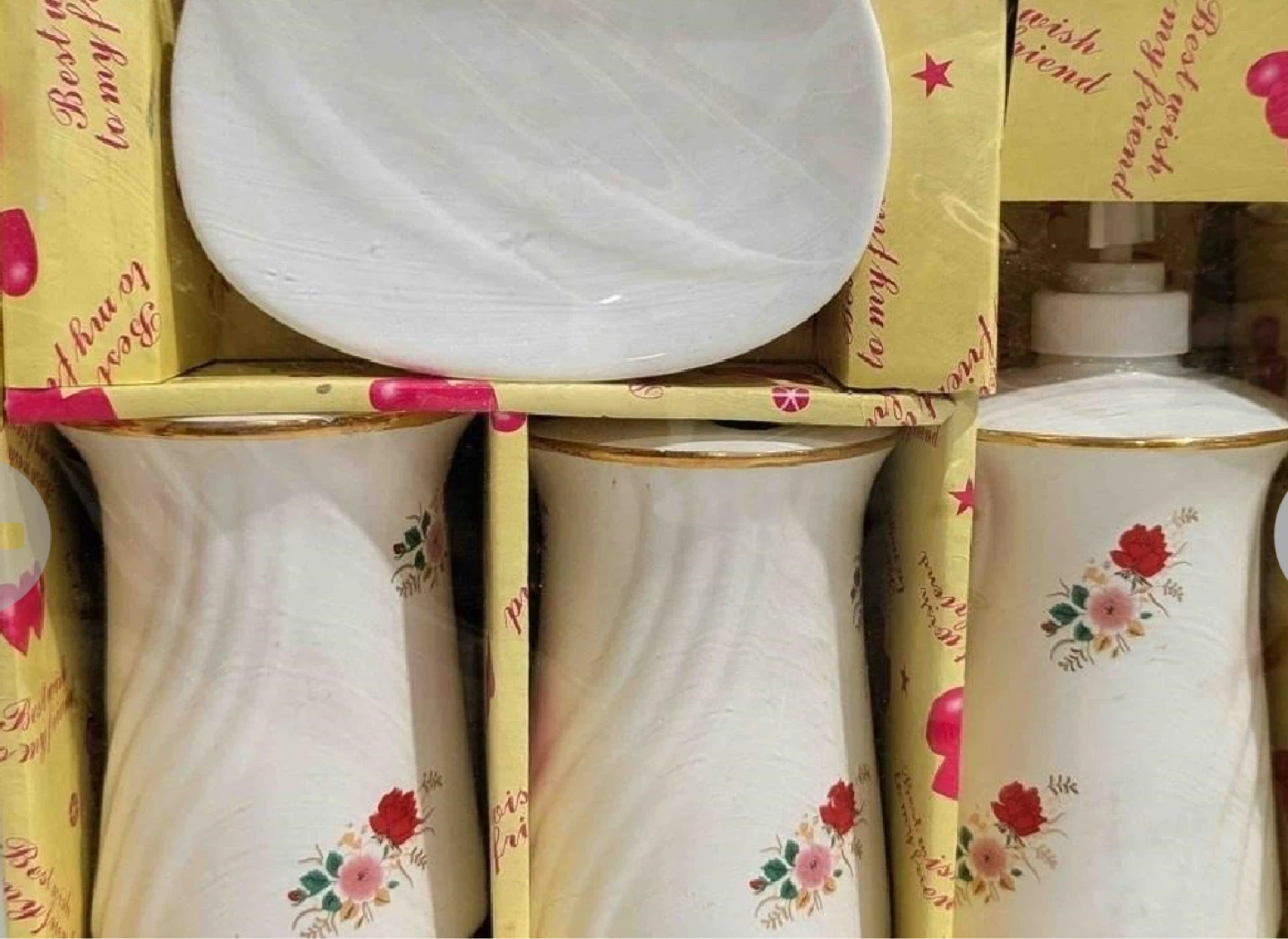 Bathroom Accessory Set - Lotion Dispenser, Tumbler, Soap Dish
