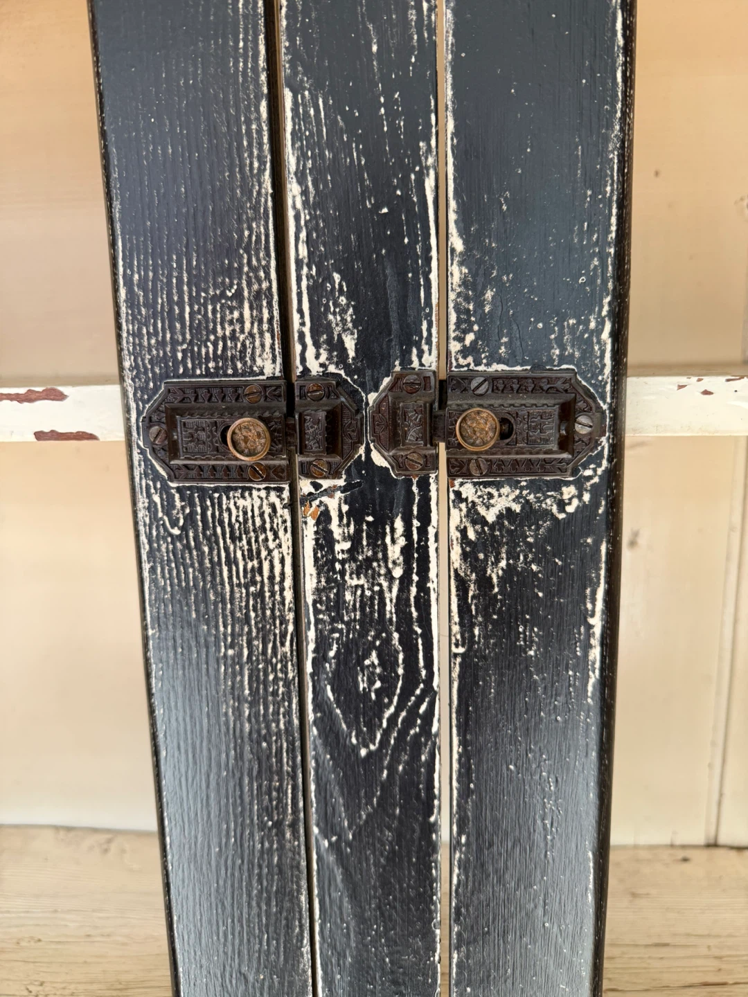 Vintage Wooden Cabinet with Doors - photo 2