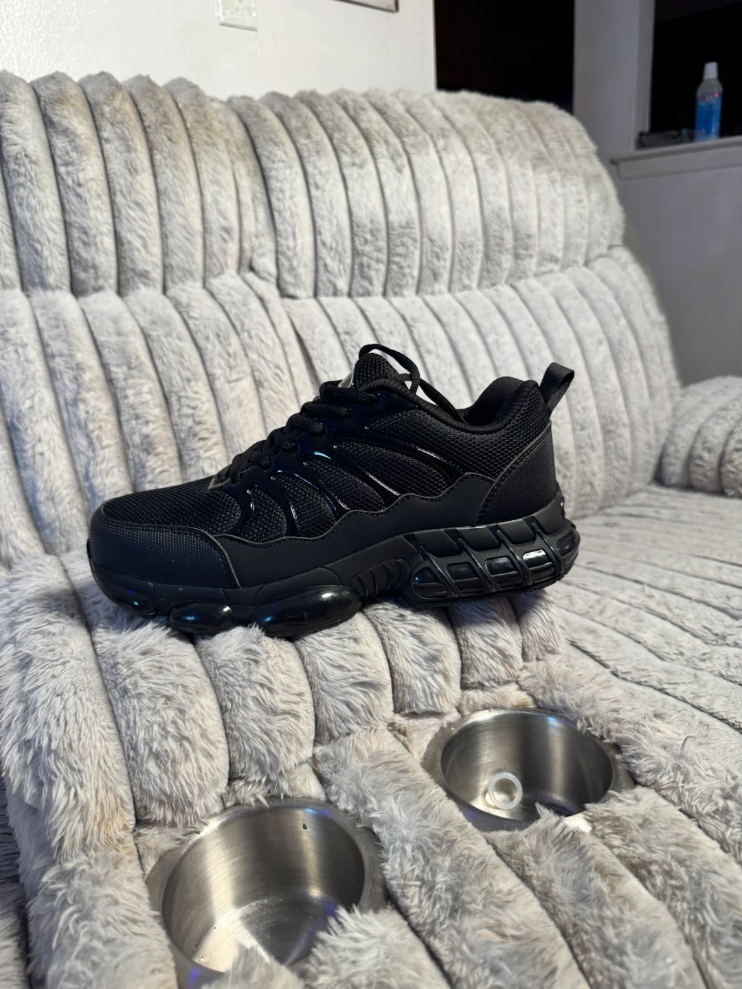 LIANGGO Black High-End Protective Steel Toe Shoes