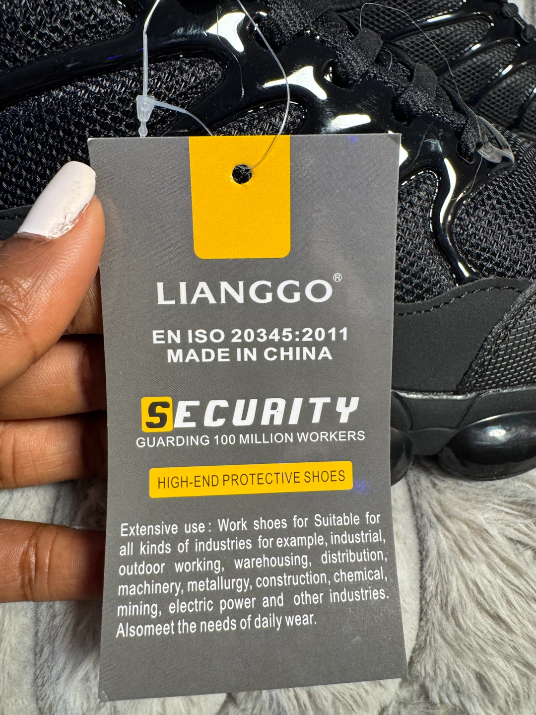 LIANGGO Black High-End Protective Steel Toe Shoes - photo 5