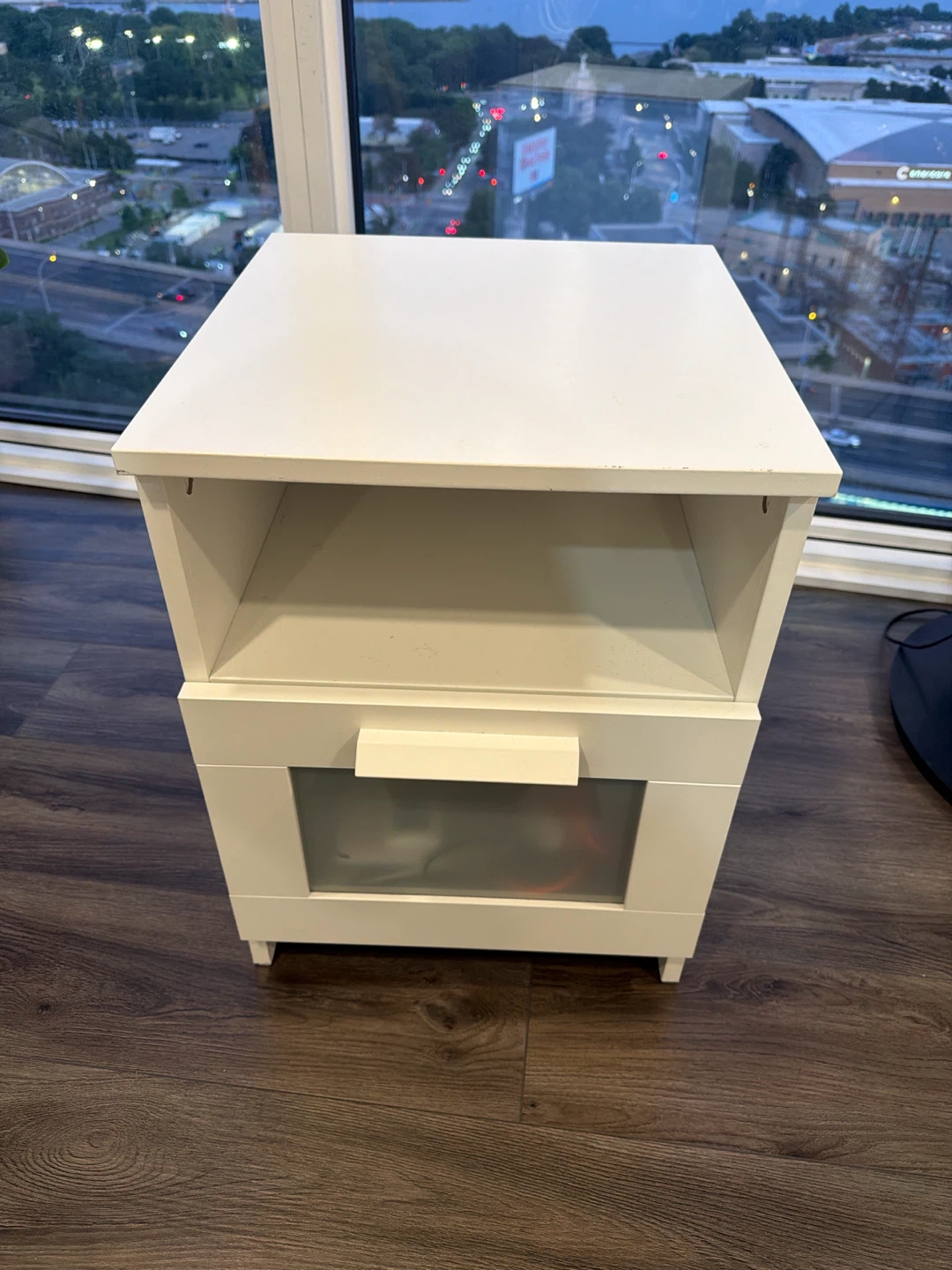 IKEA BRIMNES White Nightstand with Drawer