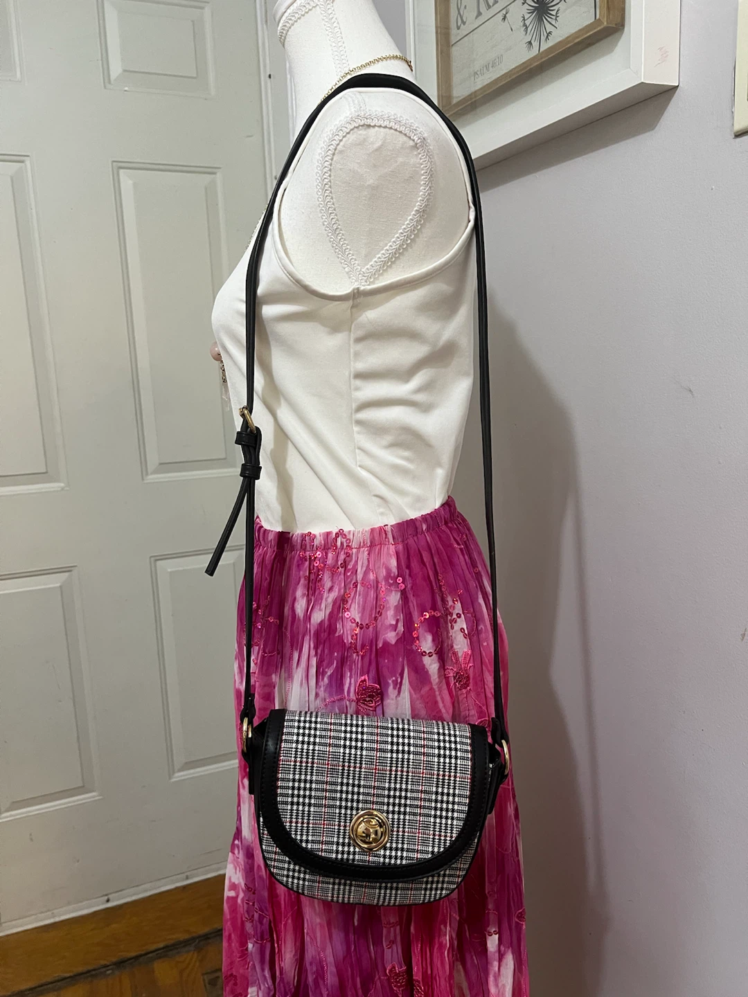 Plaid Crossbody Bag