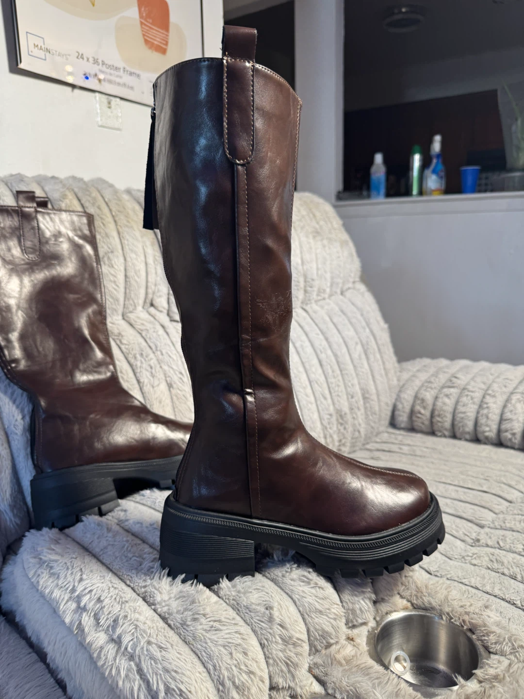 Brown Knee-High Boots
