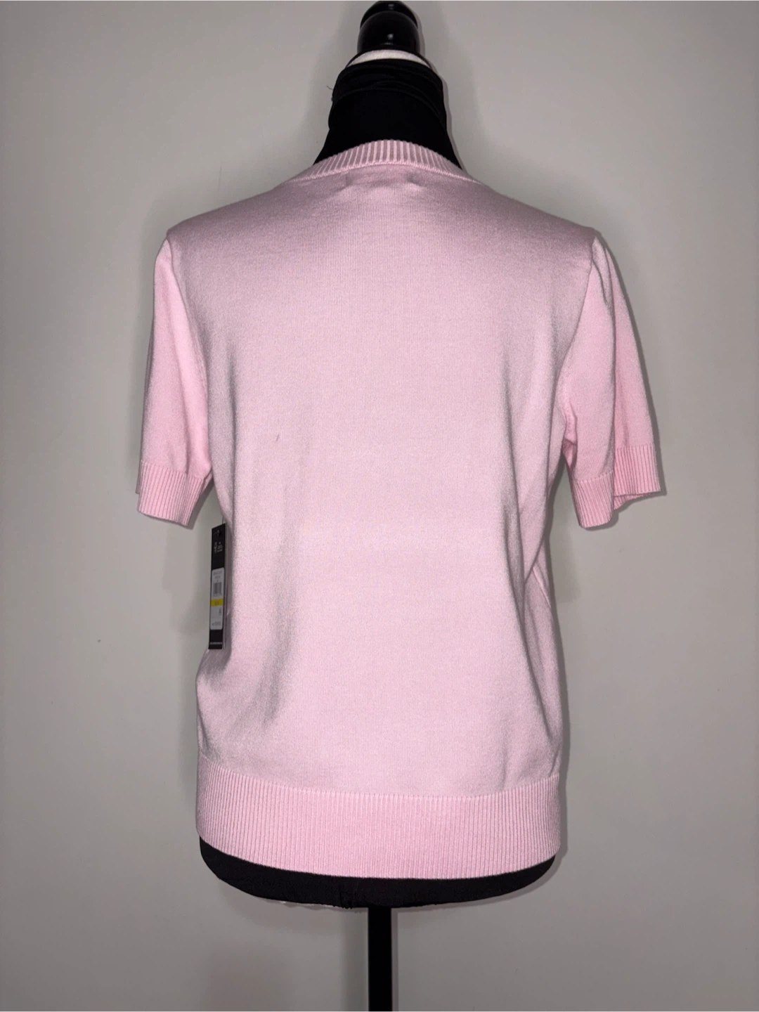 M - NEW w/TAG! Pink Bonjour Knit Top with Rhinestones - photo 4