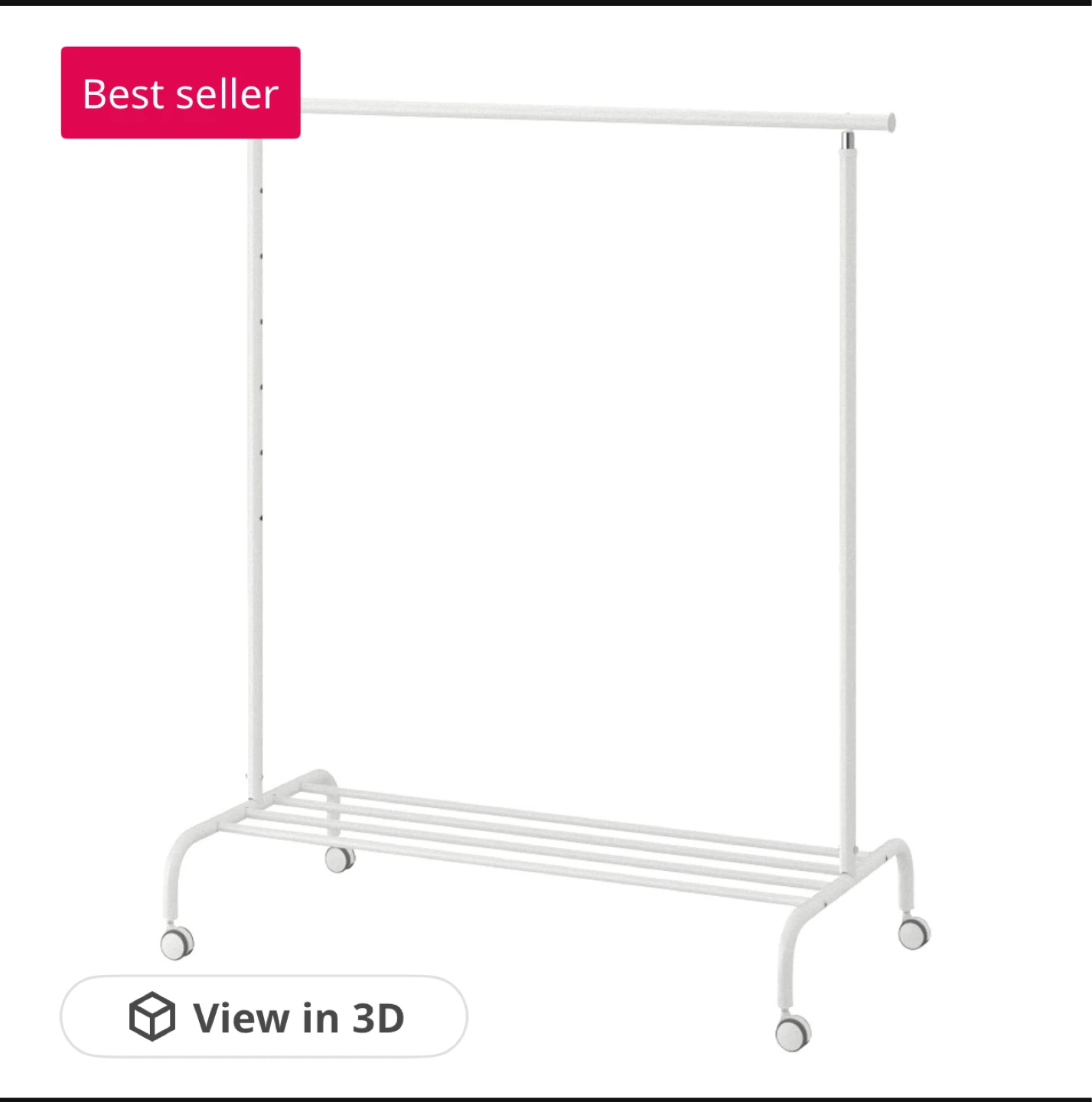 IKEA RIGGA Clothes Rack on Wheels - photo 2