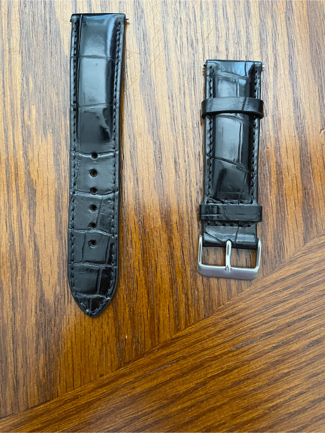 Genuine Crocodile Leather Watch Band Strap Quick Release 22mm